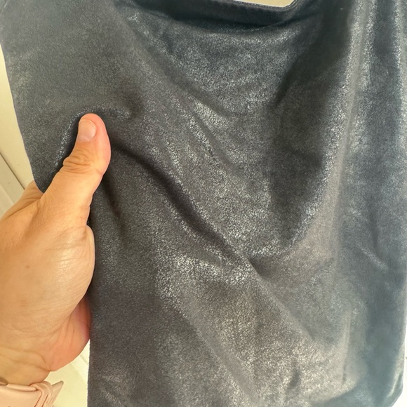 Abercrombie & Fitch black faux leather style bodysuit size large - Picture 2 of 7